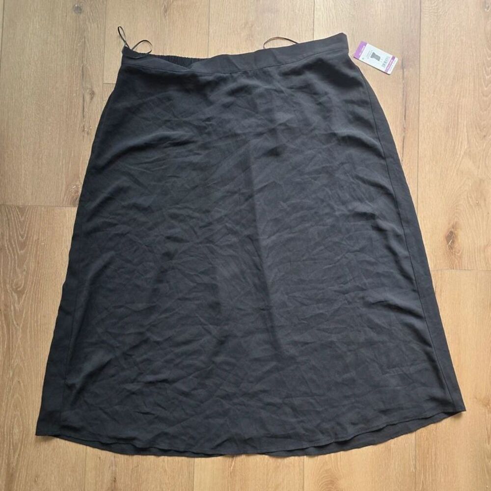 Vince Camuto Black Midi Skirt Fluid Silhouette Lightweight NWT xxl 2xl